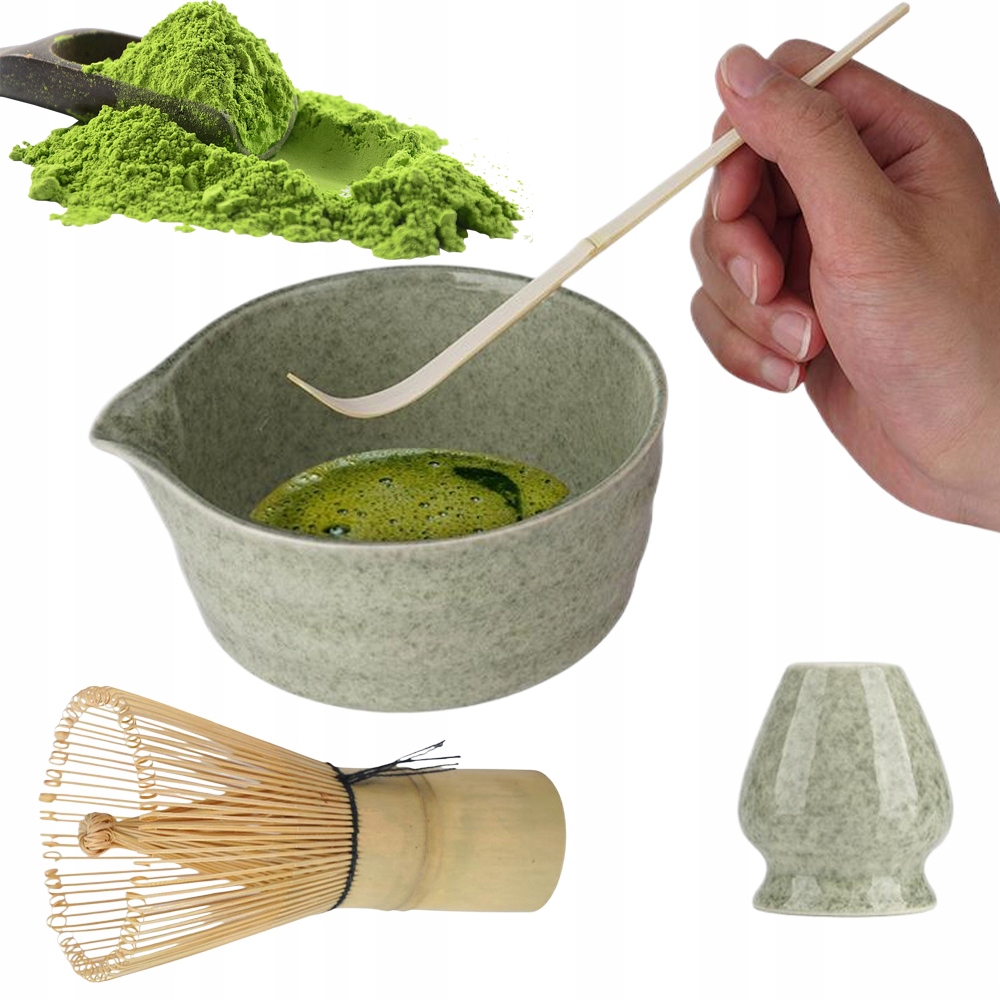 Levně Sada Na Matchu Na Čaj Matcha S Bambusovou Šlehací Metlou Matcha