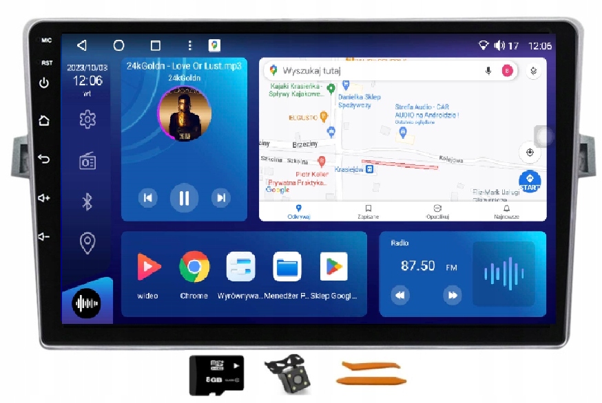 Rádio Android Navigácia Qled Carplay Lte 64GB Gps Toyota Verso R20 09-18