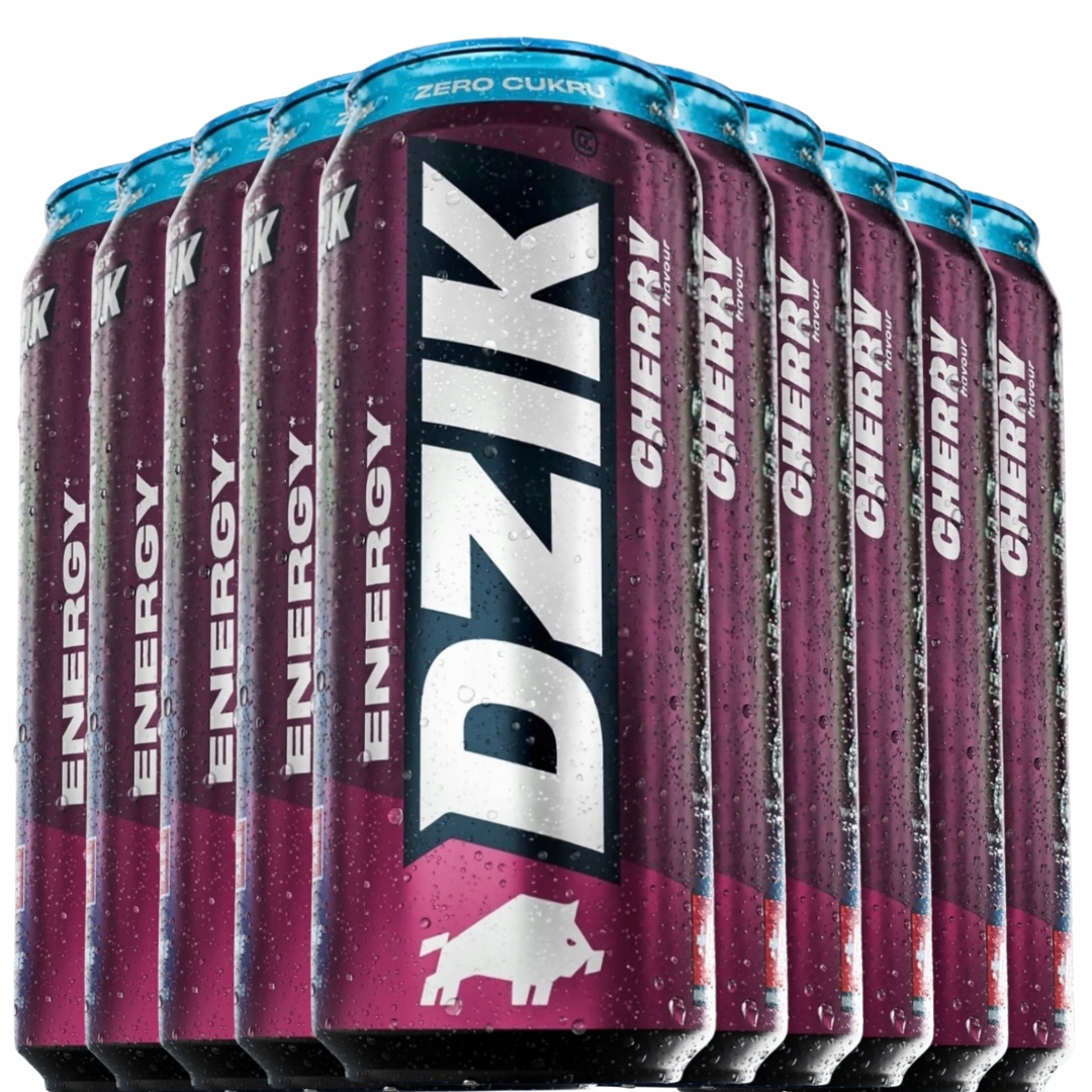 Wk Dzik Energy 500 ml Cherry višeň bez cukru energetický nápoj kofein