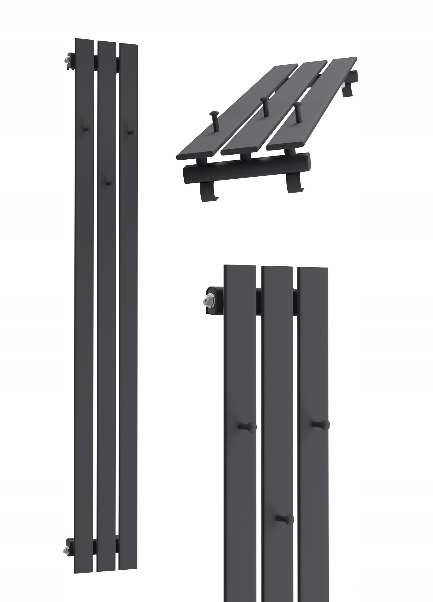 Dekorativní Radiátor Bellohook 180x22 Grafit