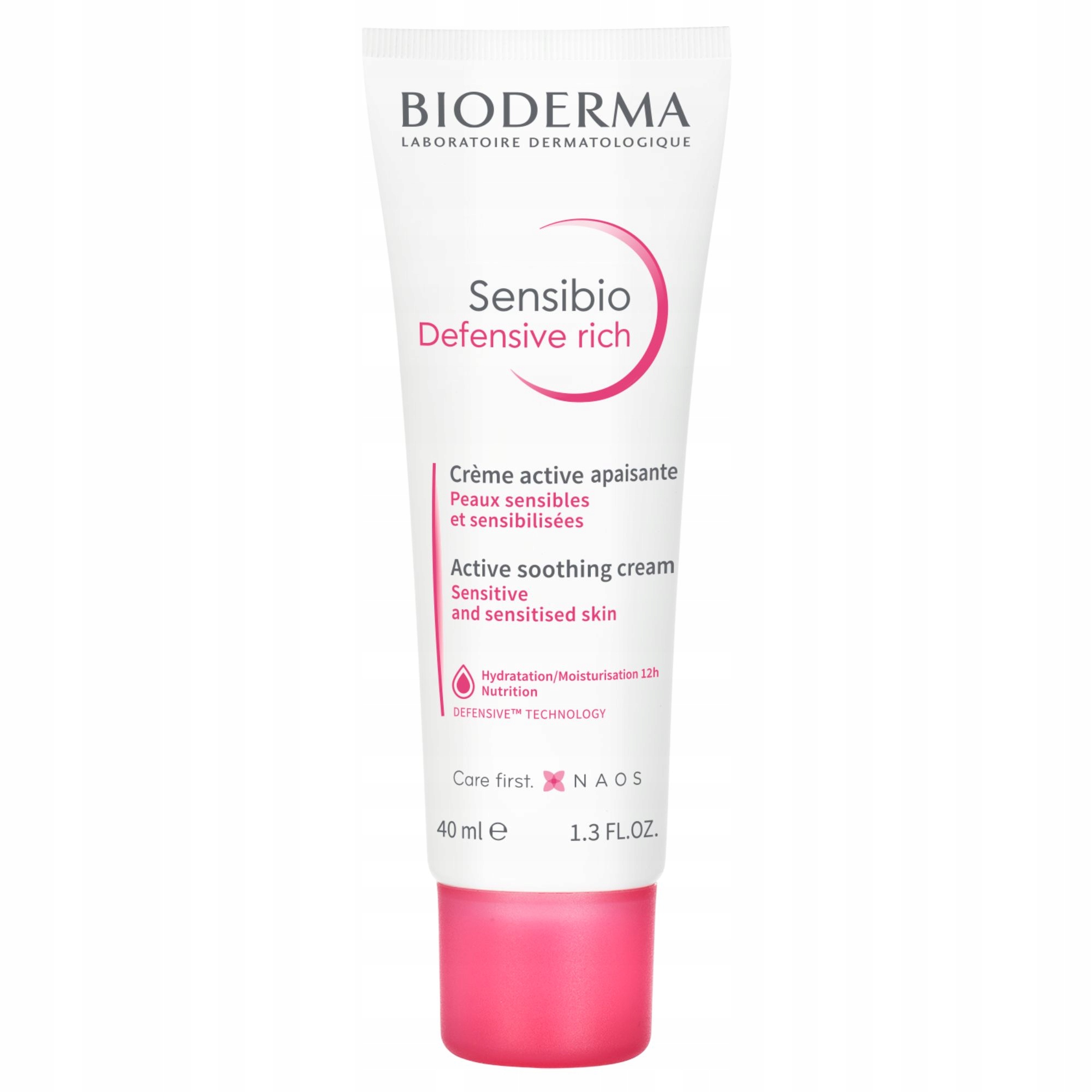 Bioderma Sensibio Defensive Rich krem kojący do twarzy bogaty 40 ml łagodzi