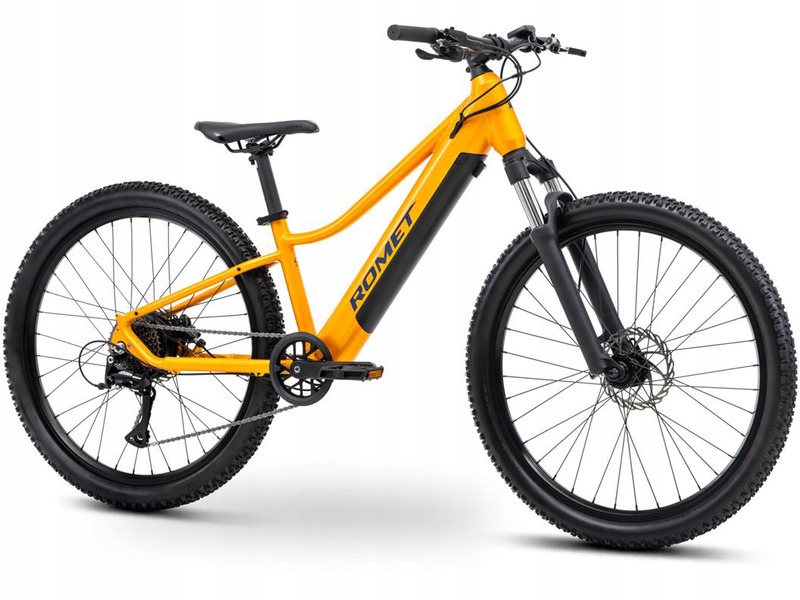 Rower elektryczny Romet E-Rambler Jr 1.0 504 U12 26 cali Pomarańczowy