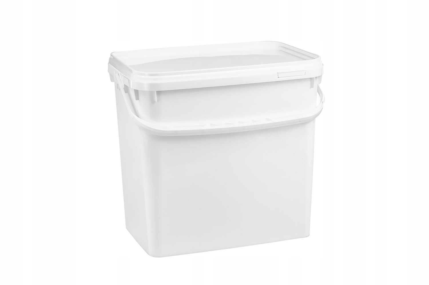 

Wiadro białe prostokątne 10L pokrywka do żywności