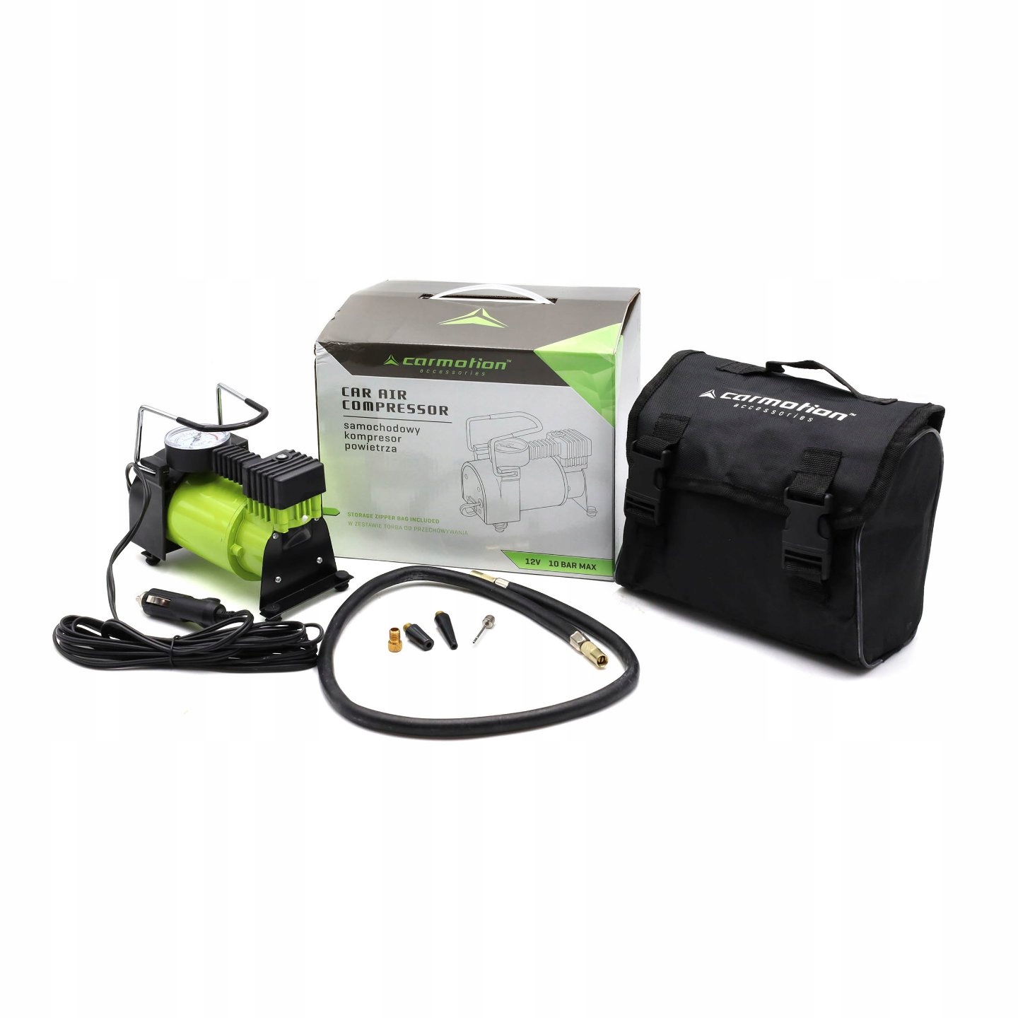 

Kompresor Powietrza Tłokowy 12V 11bar/35L Metalowy