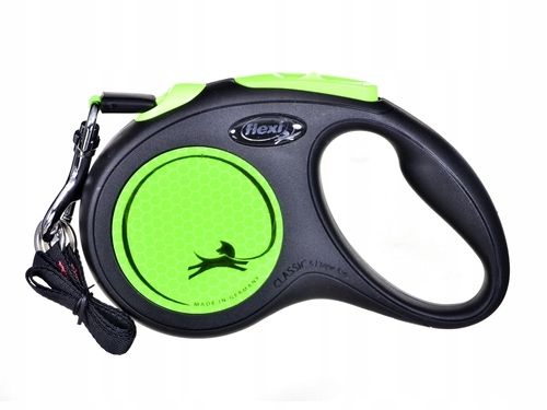 

Flexi smycz New Neon S taśma 5m do 15kg zielona