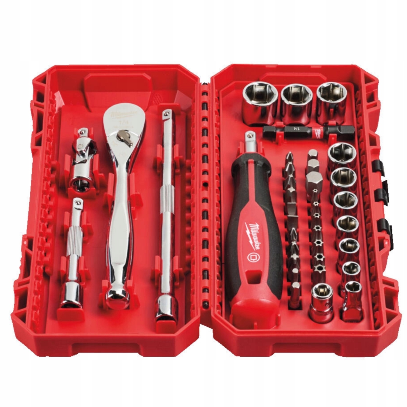 Milwaukee Sada Nástrčných Kľúčov Hrkálka 1/4'' Rázové Bity Ph Pz 38ks