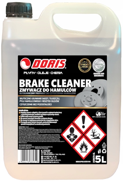 DORIS ZMYWACZ HAMULCOWY ZMYWACZ DO HAMULCÓW UNIWERSALNY 5L x 82 SZTUKI