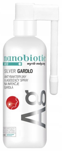 Nanobiotic MED Silver Gardło Antybakteryjny spray na infekcje gardła 30ml