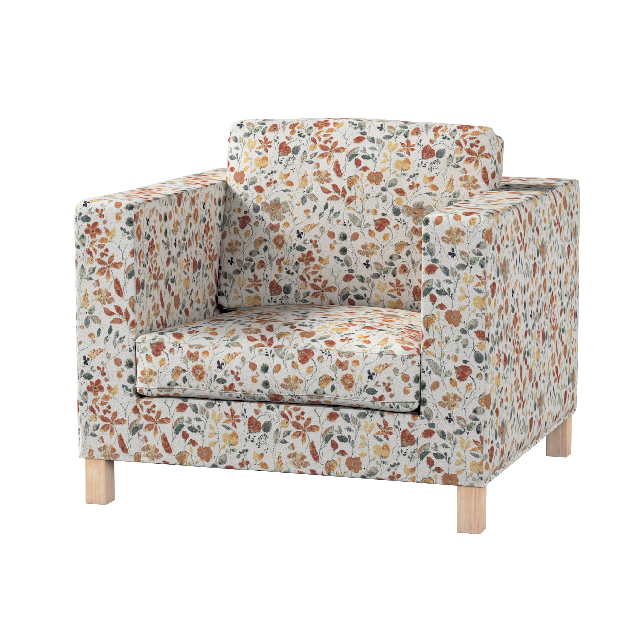 Poťah na kreslo Karlanda Ikea oranžovo-zelený