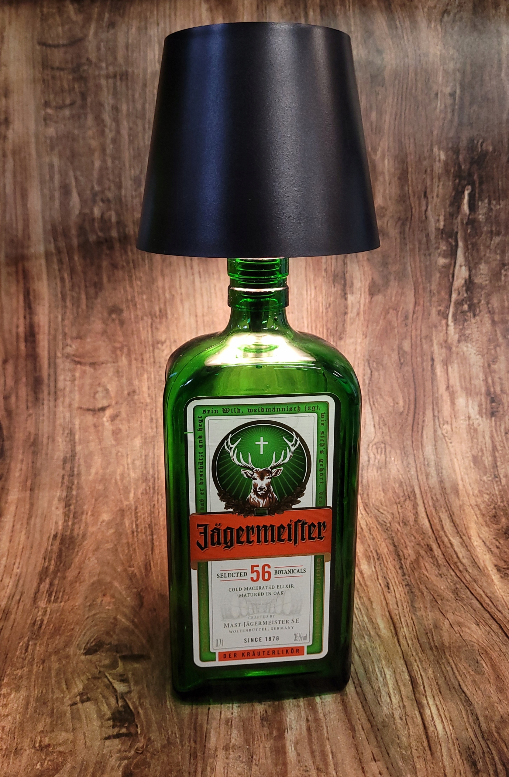 Jagermeister Lampka Led Z Kloszem 4 Tryby Dotykowa nocna czarna