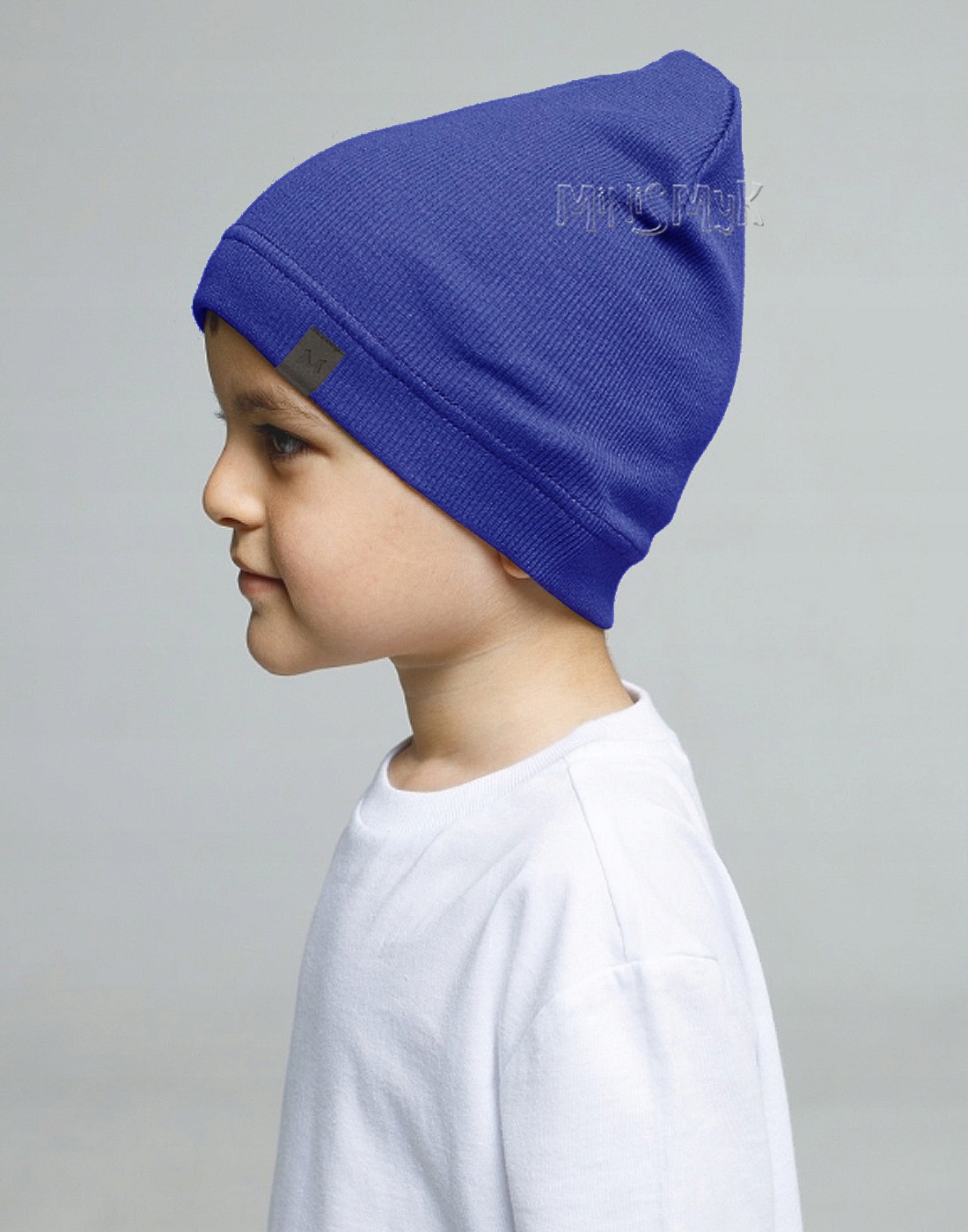 Komplet CZAPKA + TUBA komin beanie PRĄŻEK r. 50-52 Odcień chabrowy