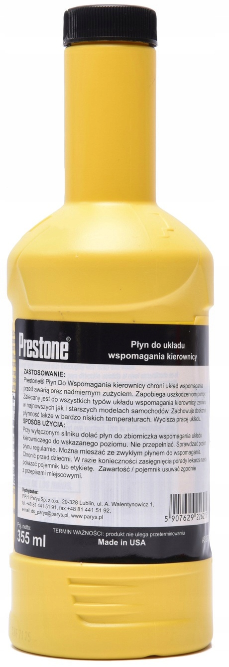 PRESTONE PŁYN DO UKŁADÓW WSPOMAGANIA - 355 ml Producent Prestone