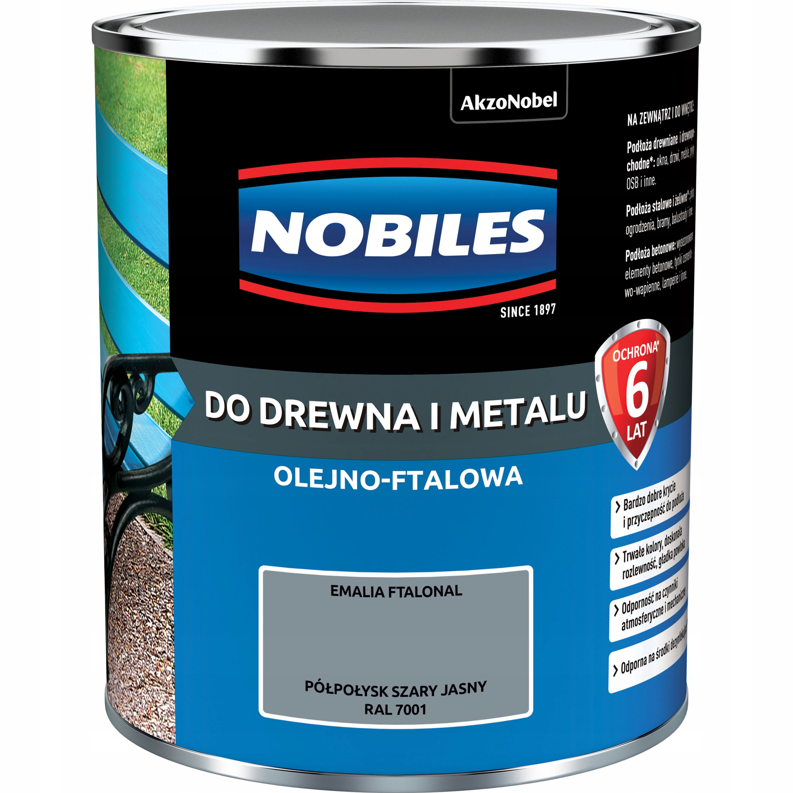 

Nobiles Ftalonal Farba Szary Jasny 0,7L