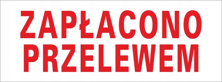 

Pieczątka Zapłacono Przelewem Colop 38x14mm
