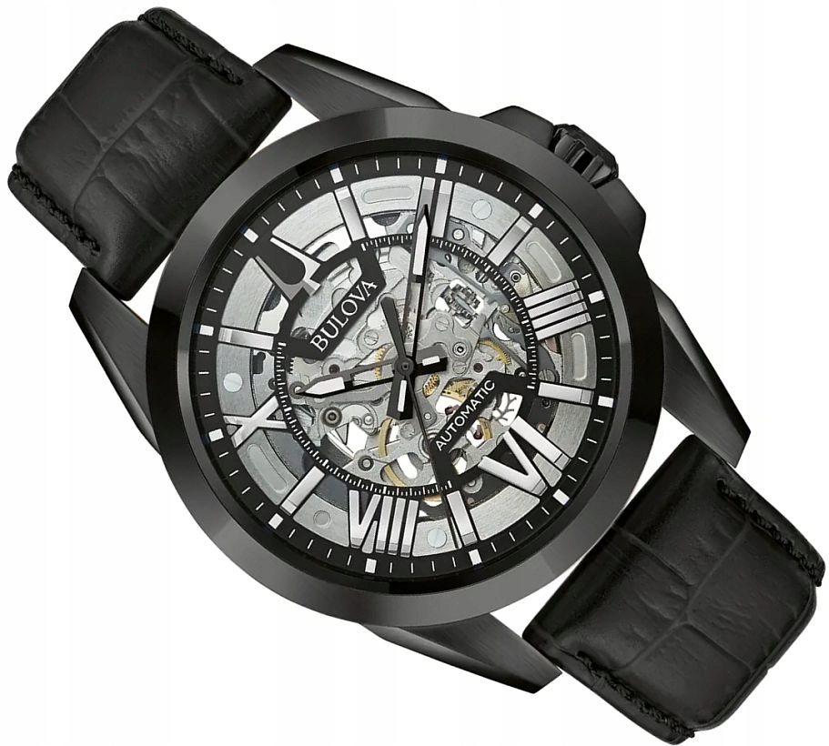 Pánské Hodinky Bulova 98A304 Automatický Sutton Luxusní Skeleton WR100