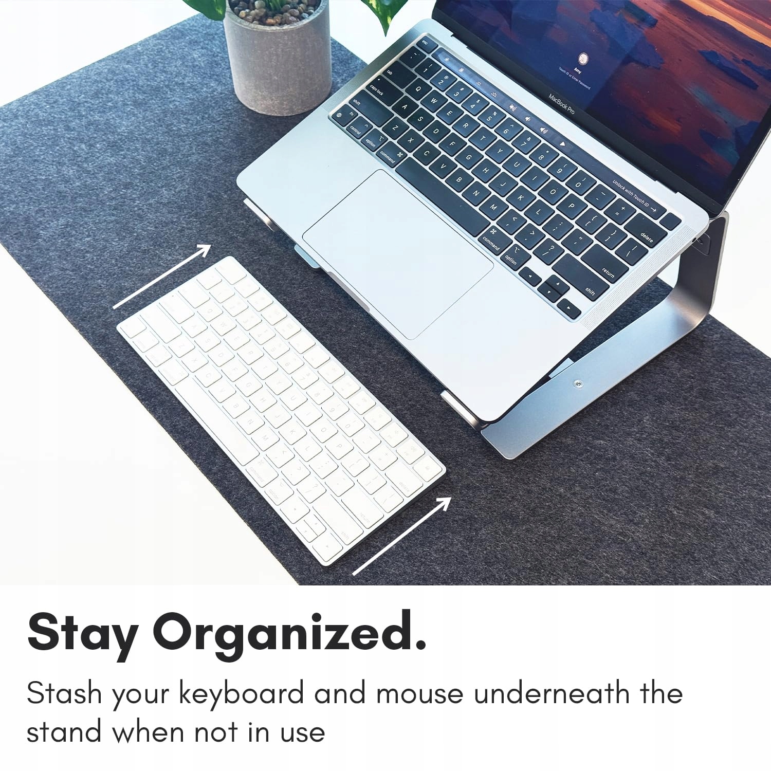 MACALLY ALUMINIOWY STOJAK NA LAPTOPA DO BIURKA UNIWERSALNY 25-44 CM — miniatura 5