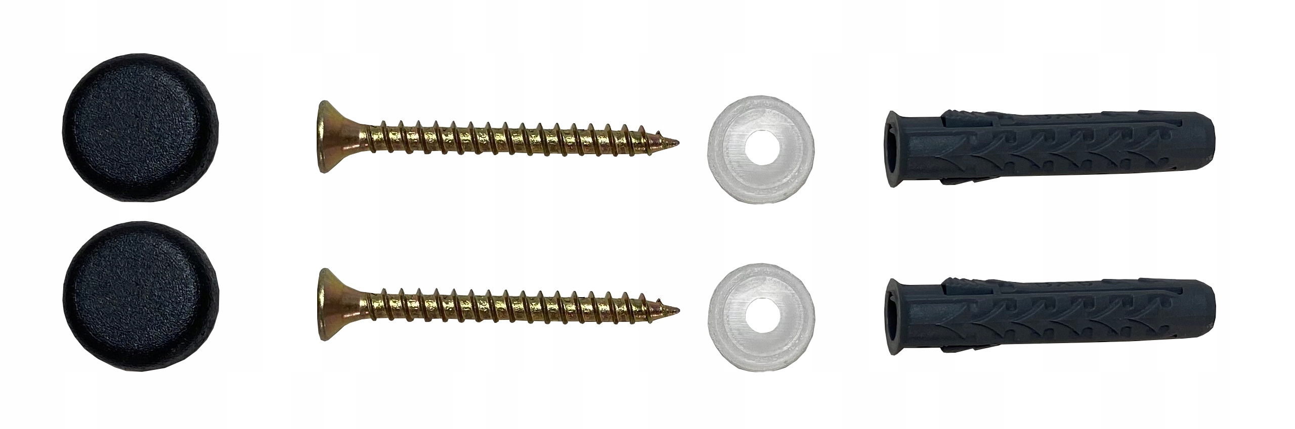 ZAŚLEPKI WKRĘTÓW + KOŁKI MOCUJĄCE DO UCHWYTÓW ZESTAW MONTAŻOWY LOFT Marka Artystal