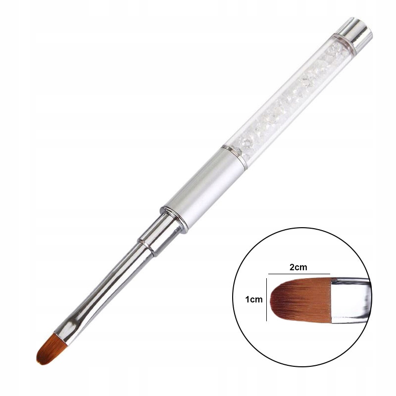 Pędzelek do żelu okrągły oval z kryształkami #06 Kod producenta 5902533440399