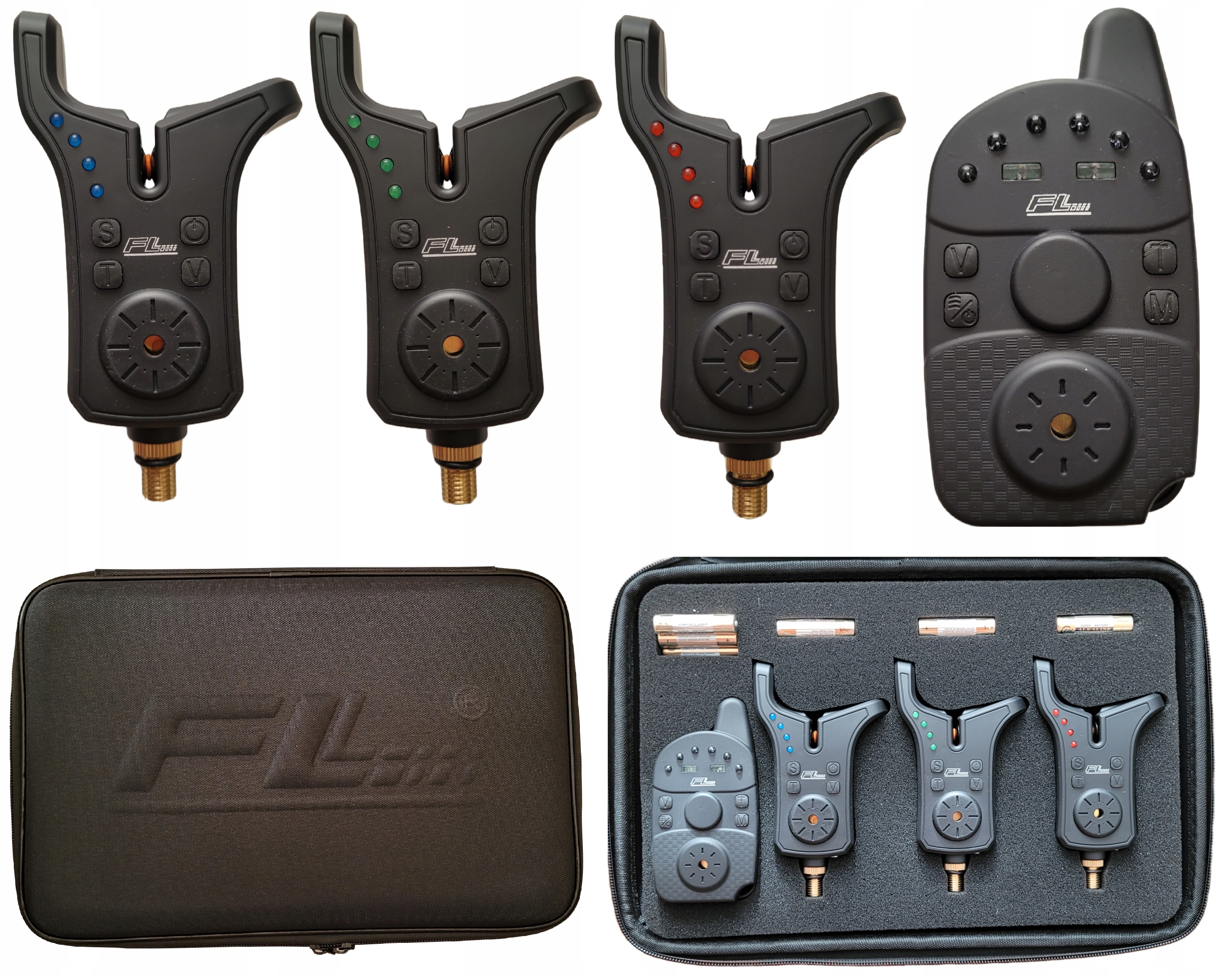 Komplet 3x Sygnalizator brań Centralka czujnik