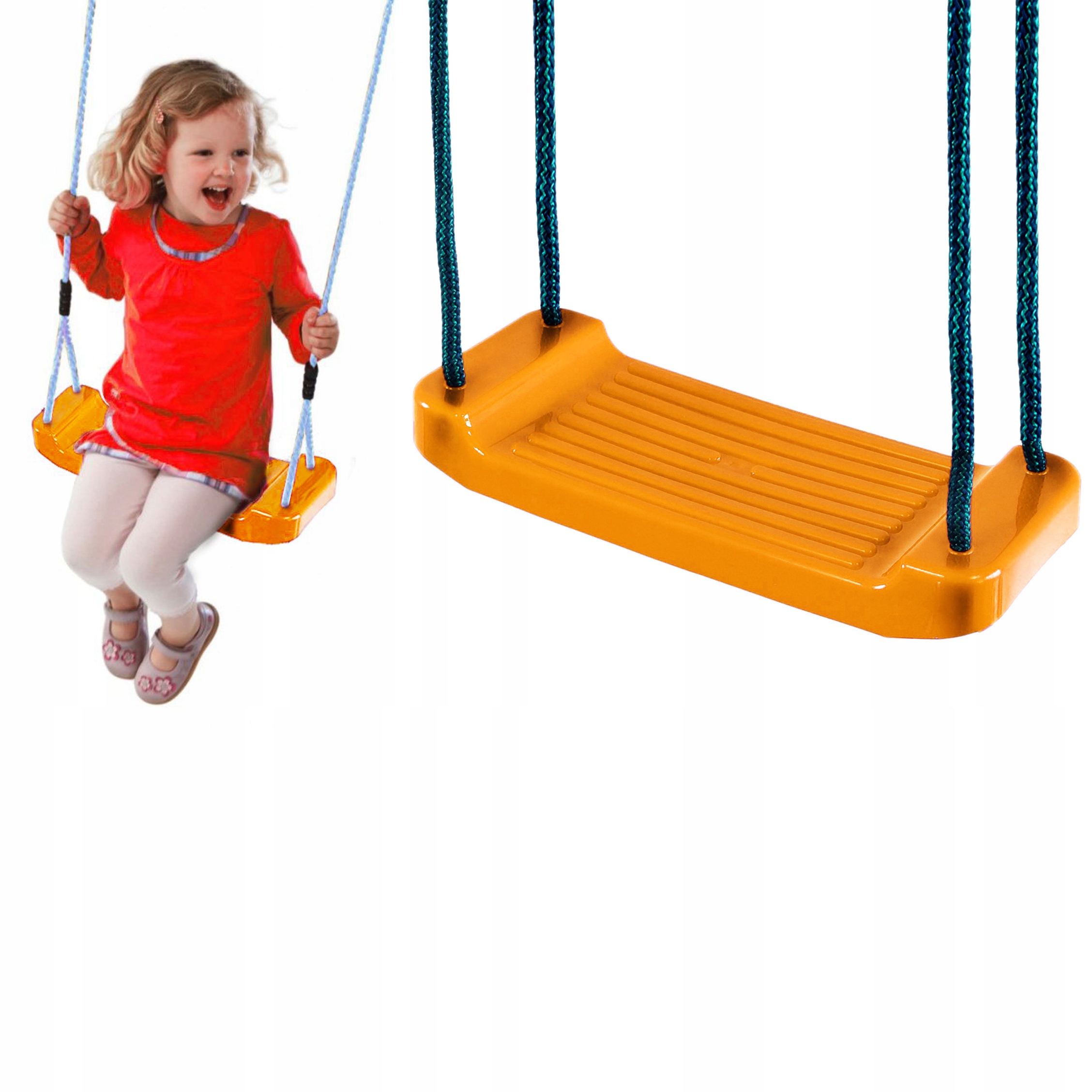 HUŚTAWKA PLASTIKOWA POMARAŃCZOWA DESECZKA PL Rodzaj siedzisko