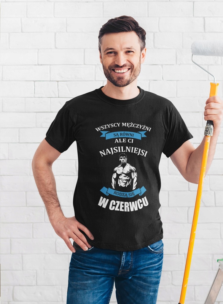 T-SHIRT KOSZULKA MĘSKA PREZENT URODZINY CZERWIEC Rozmiar one size