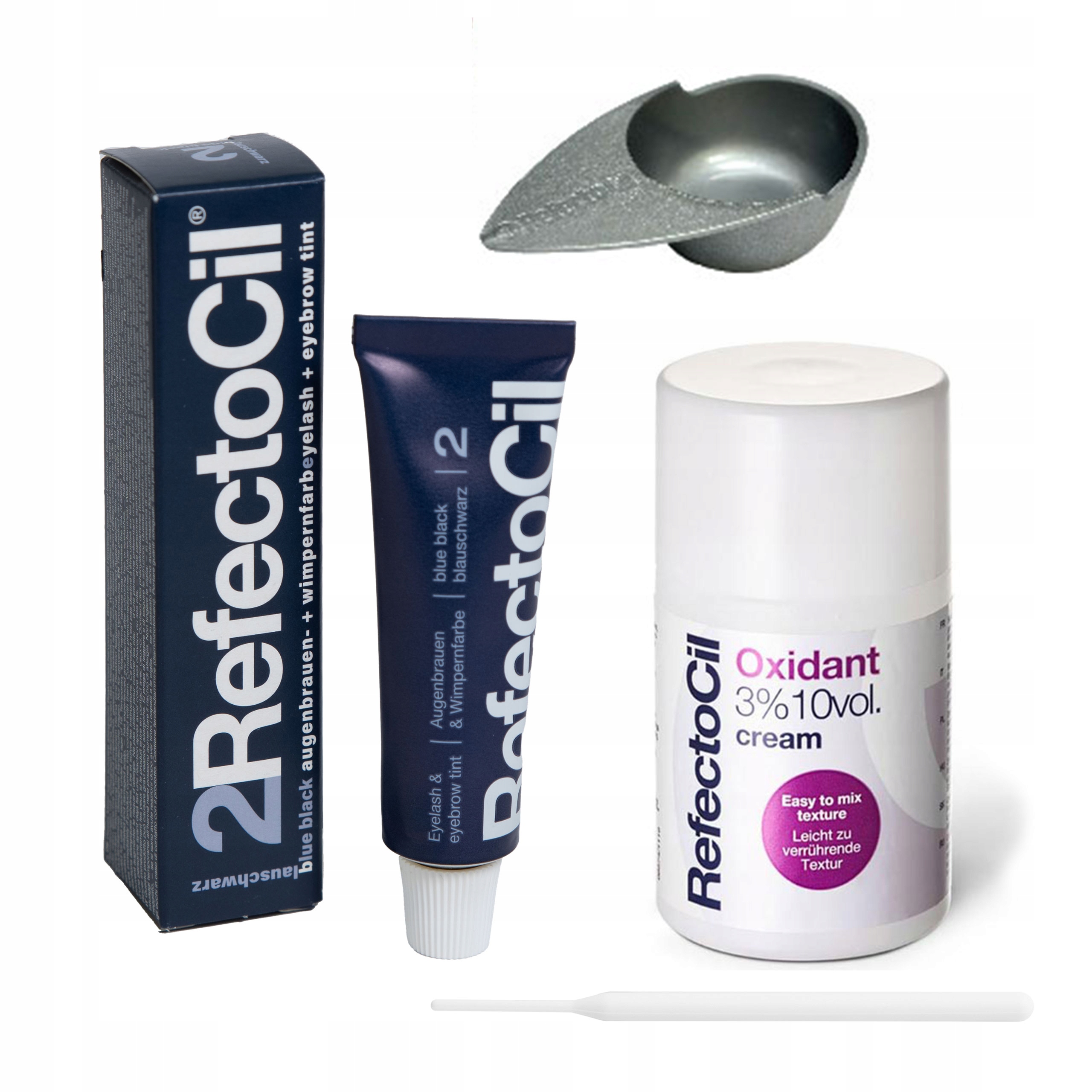 Černo Modrá Henna barva RefectoCil na obočí a řasy Gelová henna sada