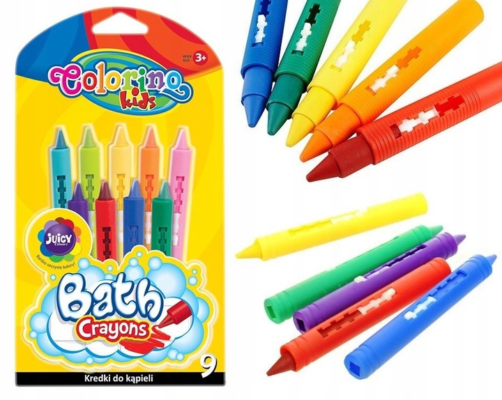 

Kredki do kąpieli 9kol Colorino