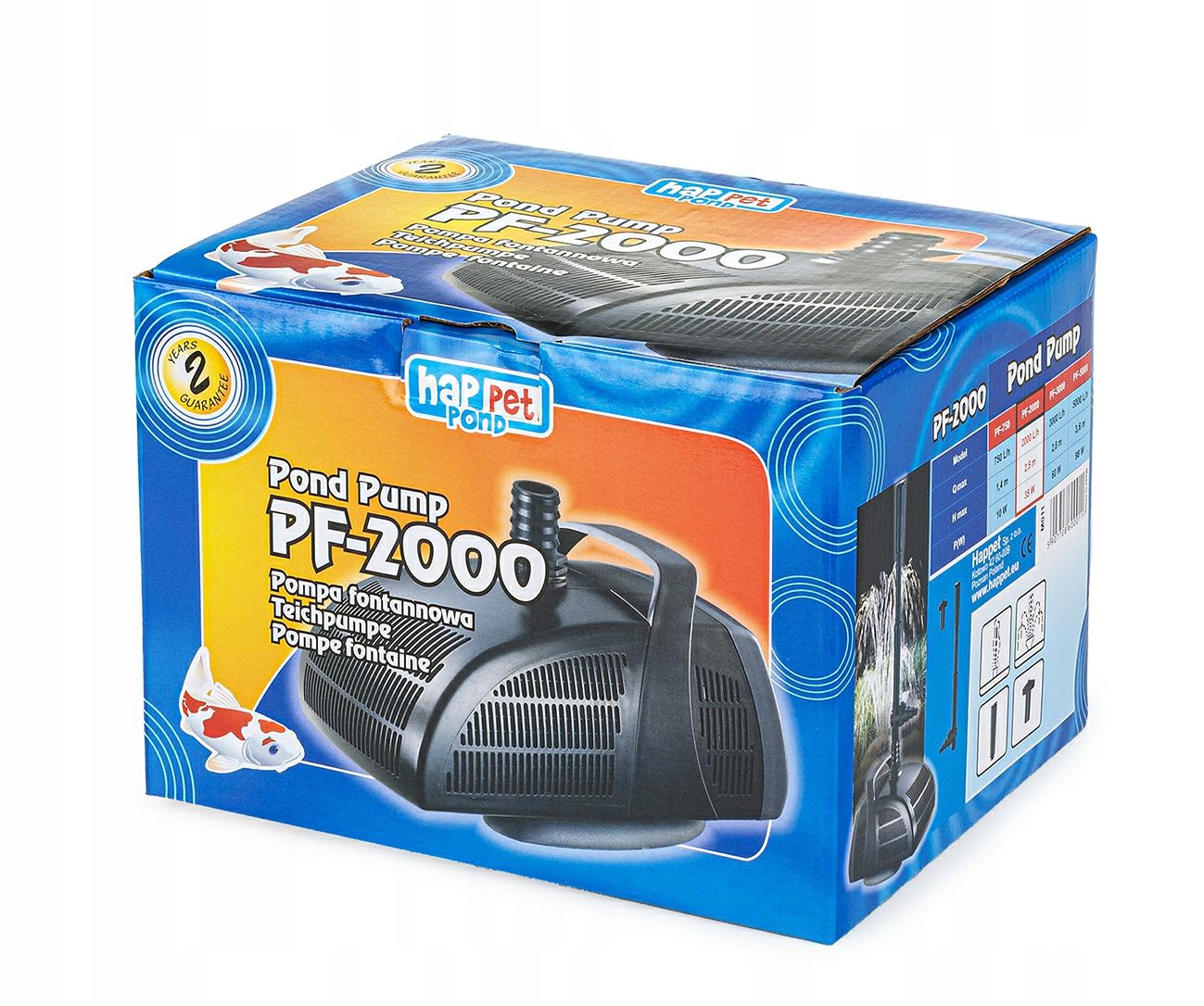 Čerpadlo PF2000 pre fontány a filtre 2000 l/h, energeticky úsporné