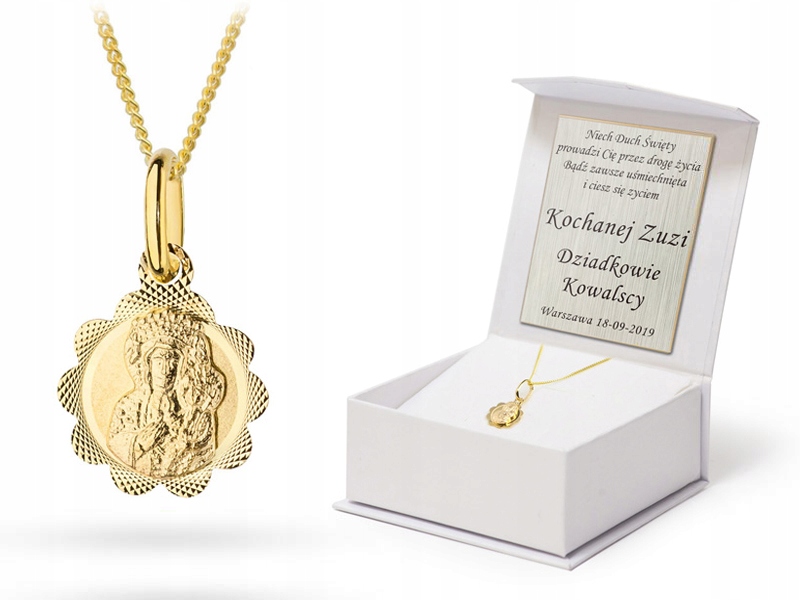 Zlatý Řetízek 585 Medailon Matka Boží Křest