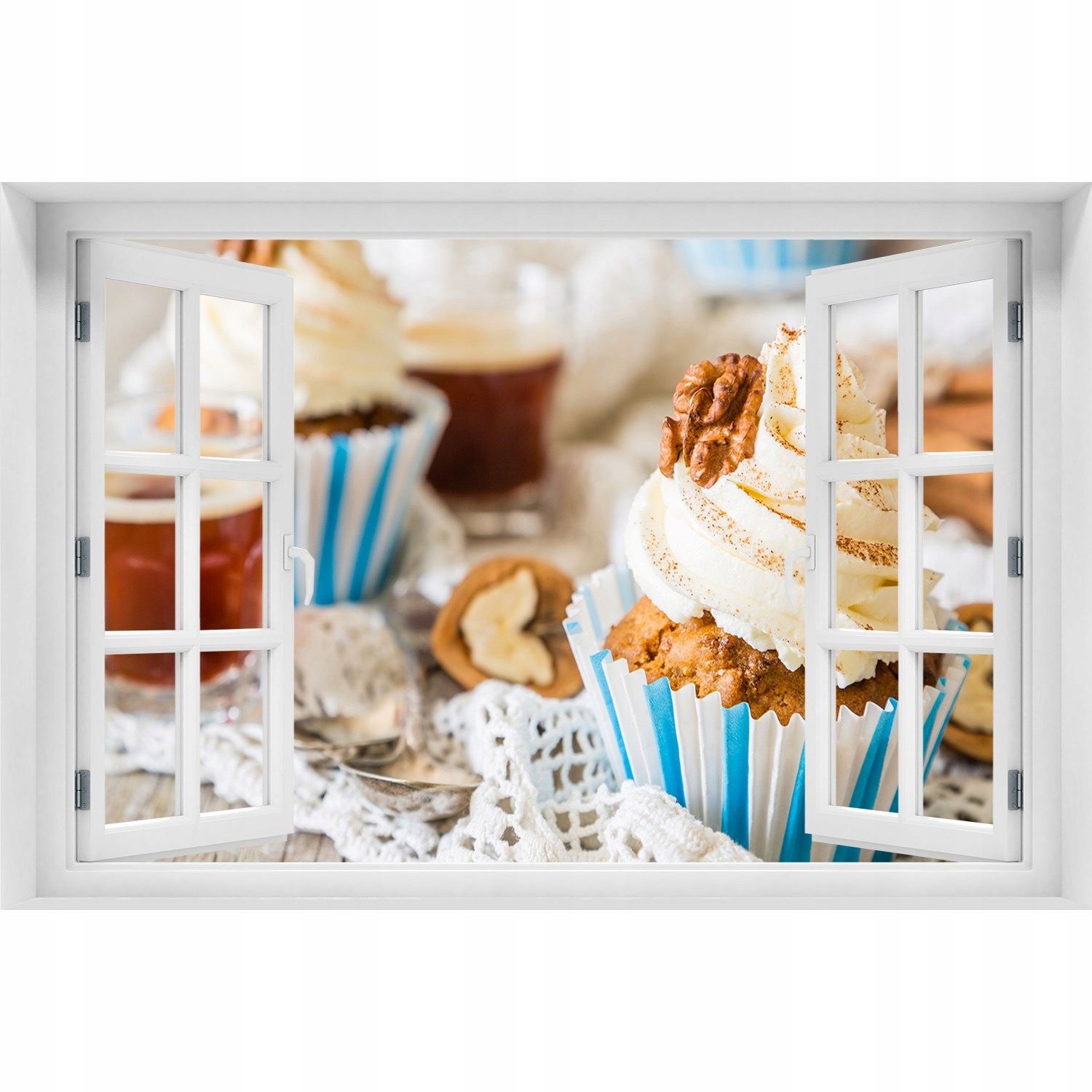 

Naklejka 3D Okno tapeta na ścianę Babeczki 120x80