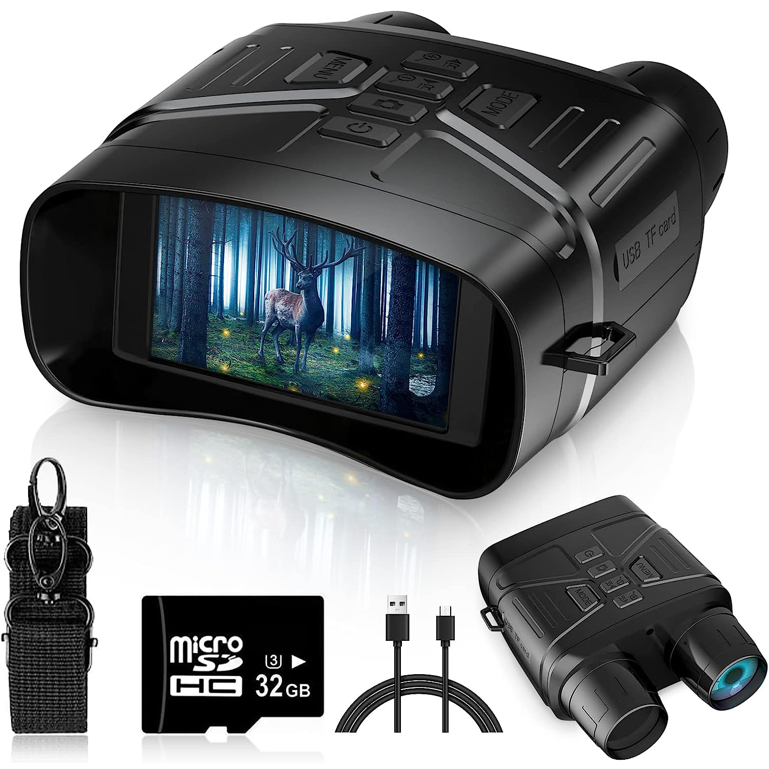 LORNETKA NOKTOWIZYJNA NA PODCZERWIEŃ 4K 4000mAh + 32GB TF card