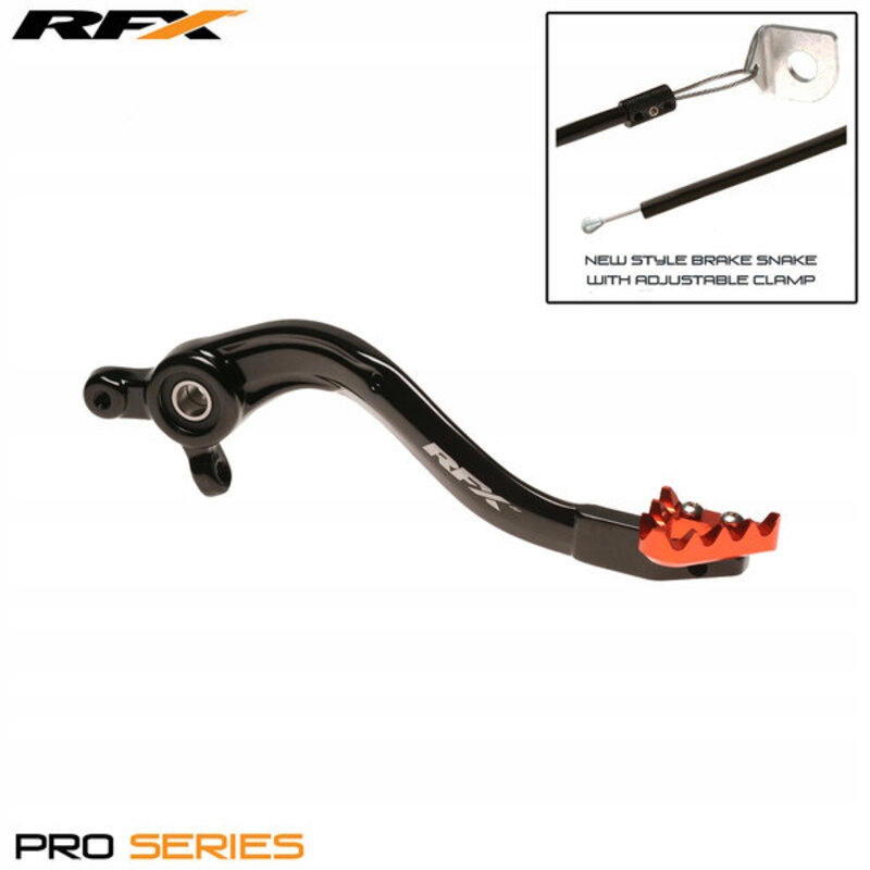 Páka zadnej brzdy Rfx Pro St (čierna/oranžová) Ktm SX85 FXRB5070199OR