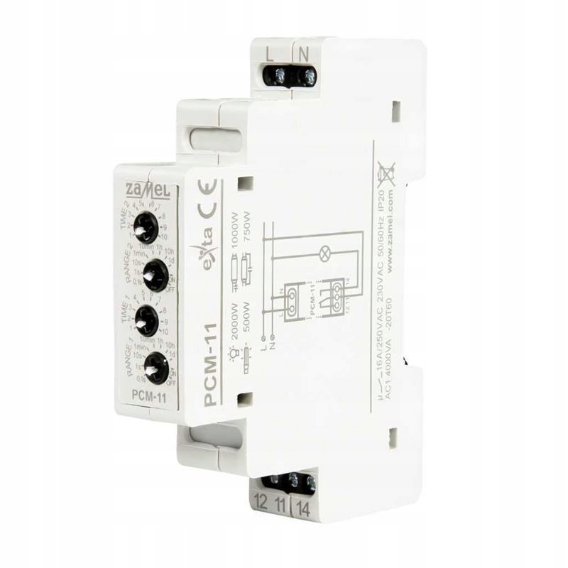 Cyklický časový spínač s nastavením dvou časů PCM-11 Zamel