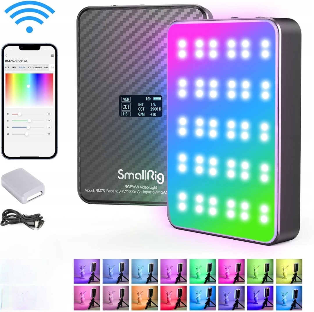 Smallrig Video Lampa RM75 Rgb Fotografické Nepřetržité Osvětlení Aplikace