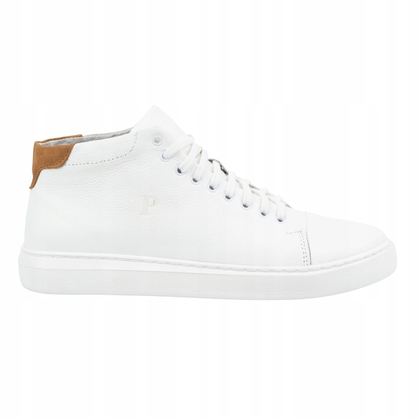 Buty skórzane sneakersy za kostę 2110sw białe 43