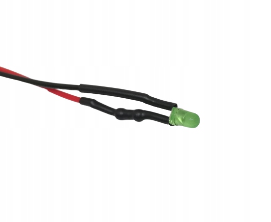 

Dioda Led 3mm 12V DC Zielona z przewodem 20cm