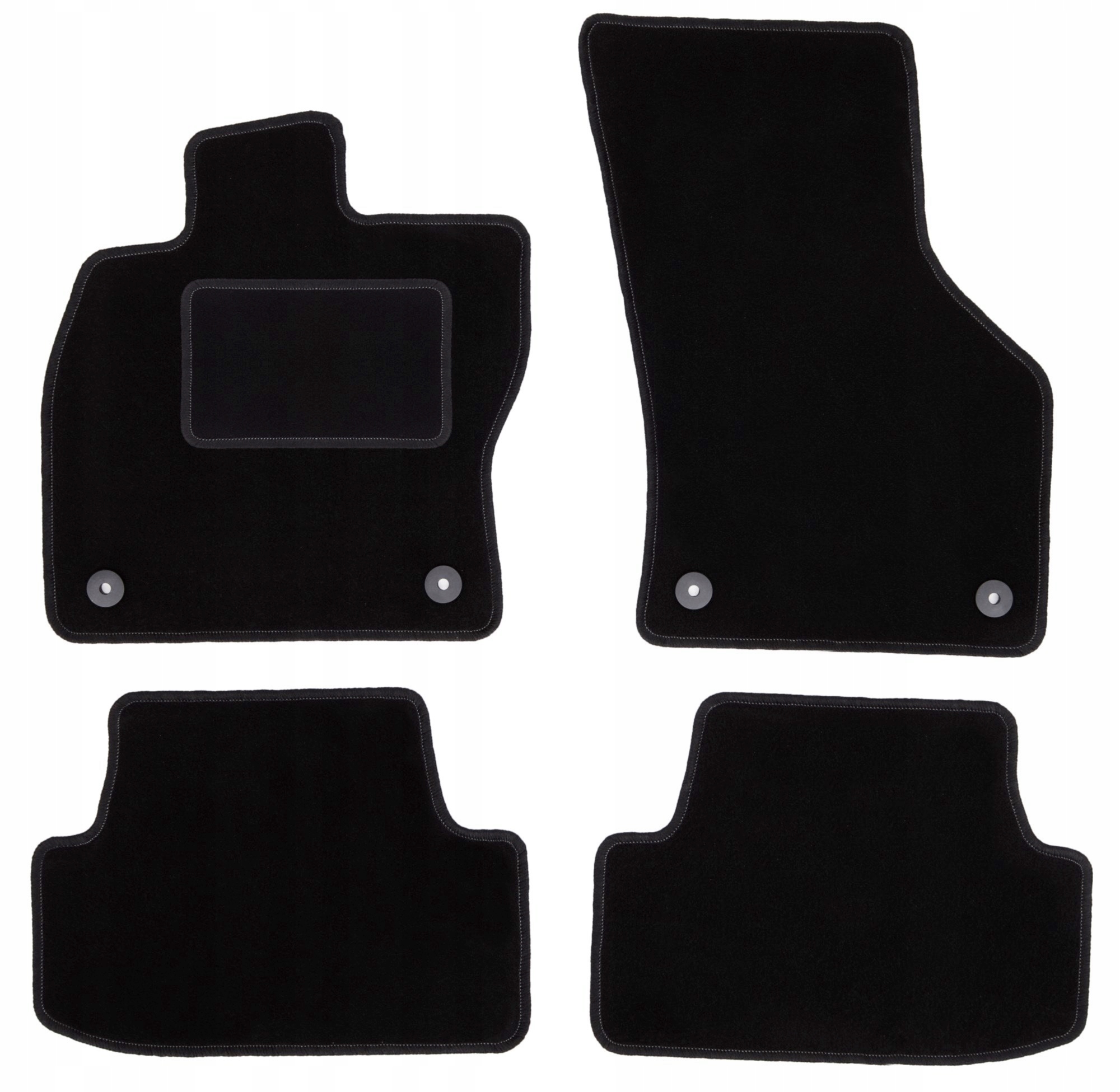 dywaniki welurowe samochodowe do: Volkswagen Golf Polo Seat Leon Audi A3