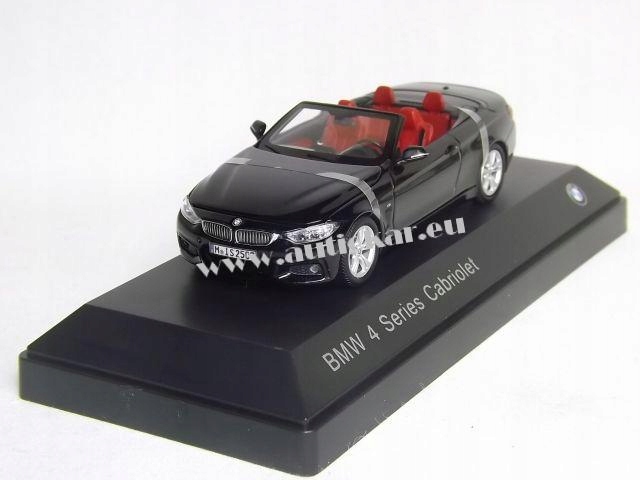 Bmw řady 4 Cabriolet Black Paragon 1:43
