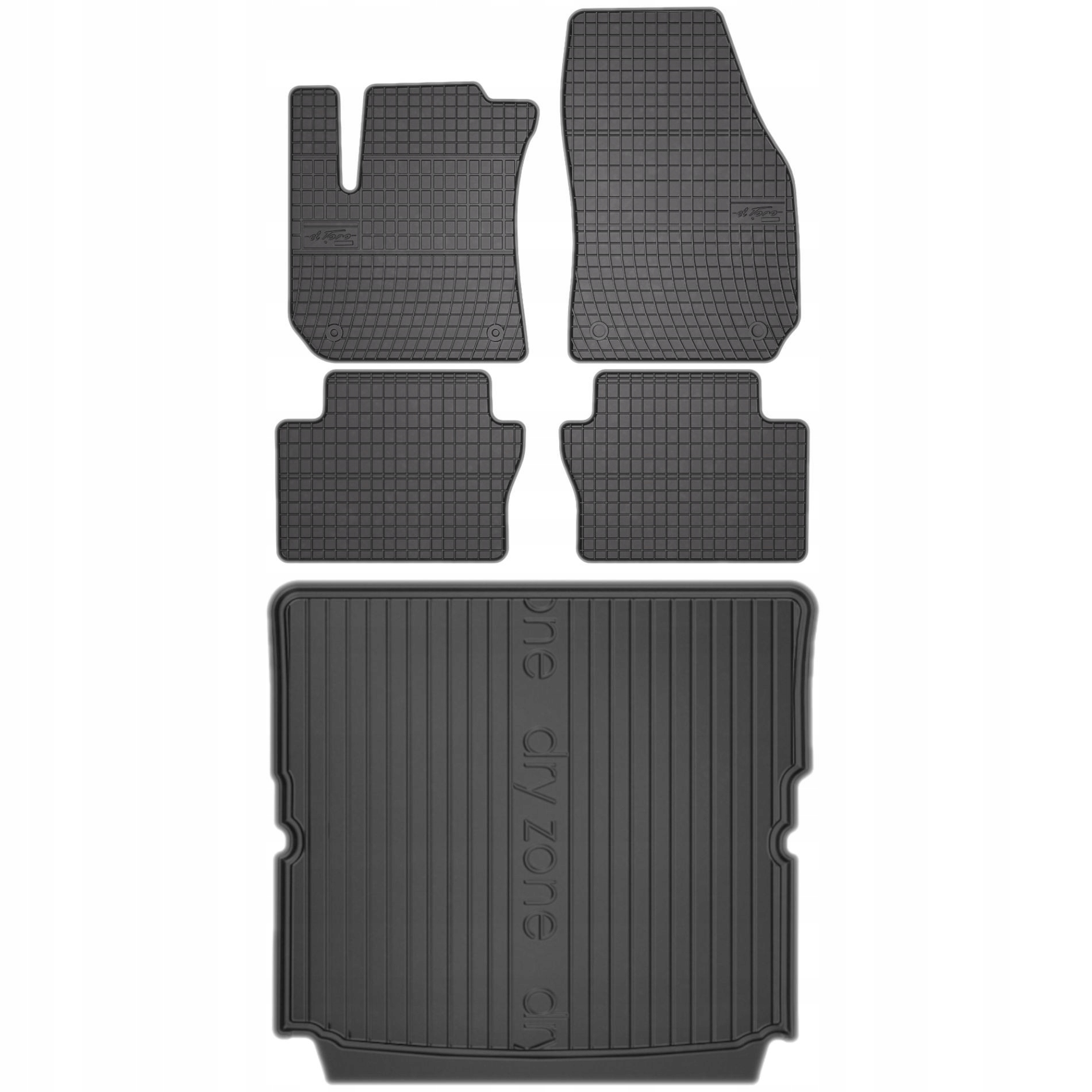 Gumové rohože rohož batožinového priestoru pre Opel Zafira B 2005 – 7 osôb