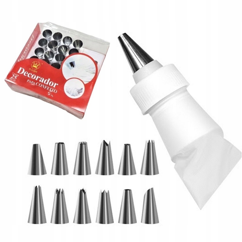 

Tylki Cukiernicze 24 szt+Adapter+Worek Silikonowy