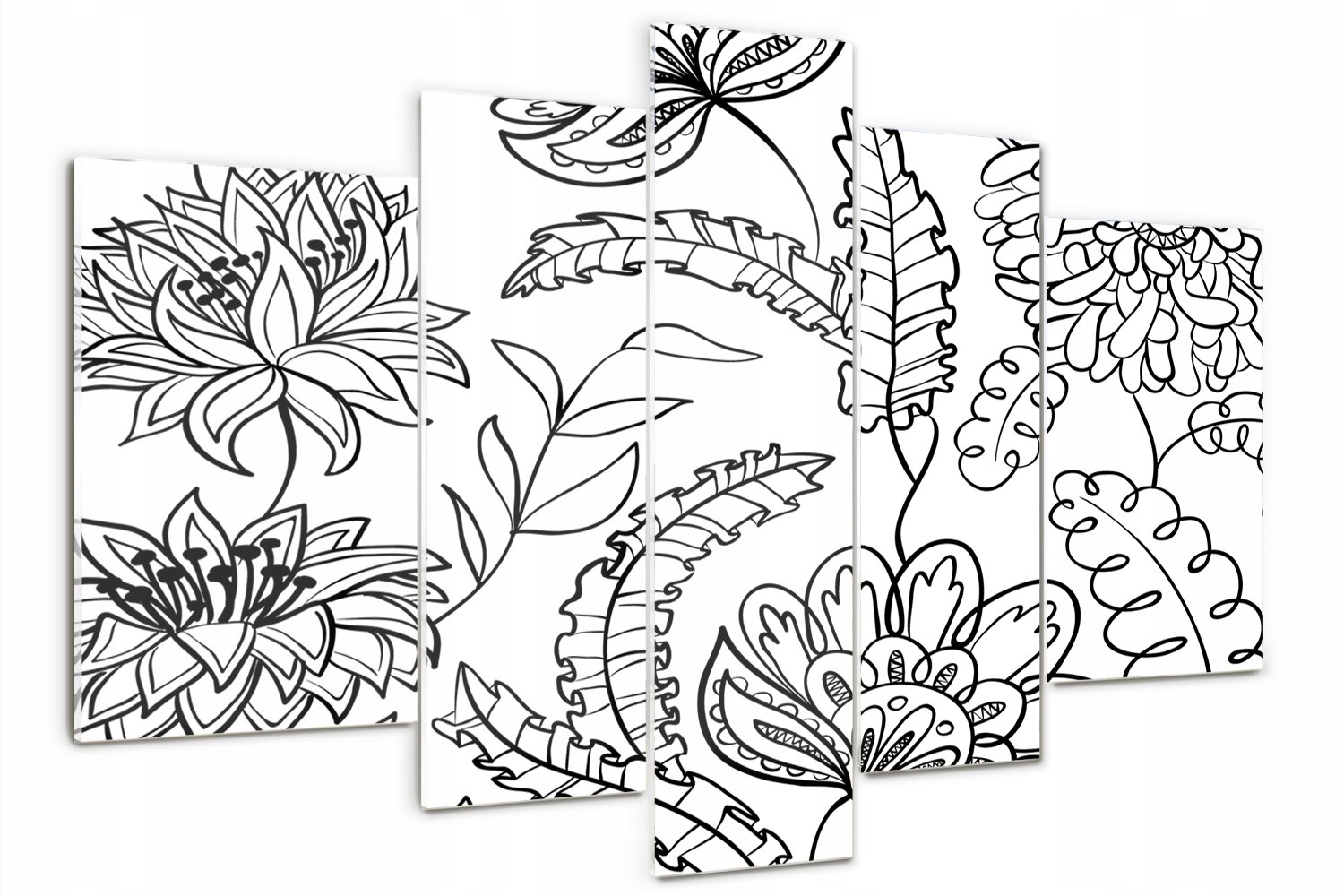 

Obraz szklany tryptyk na ścianę Kwiecisty wzór