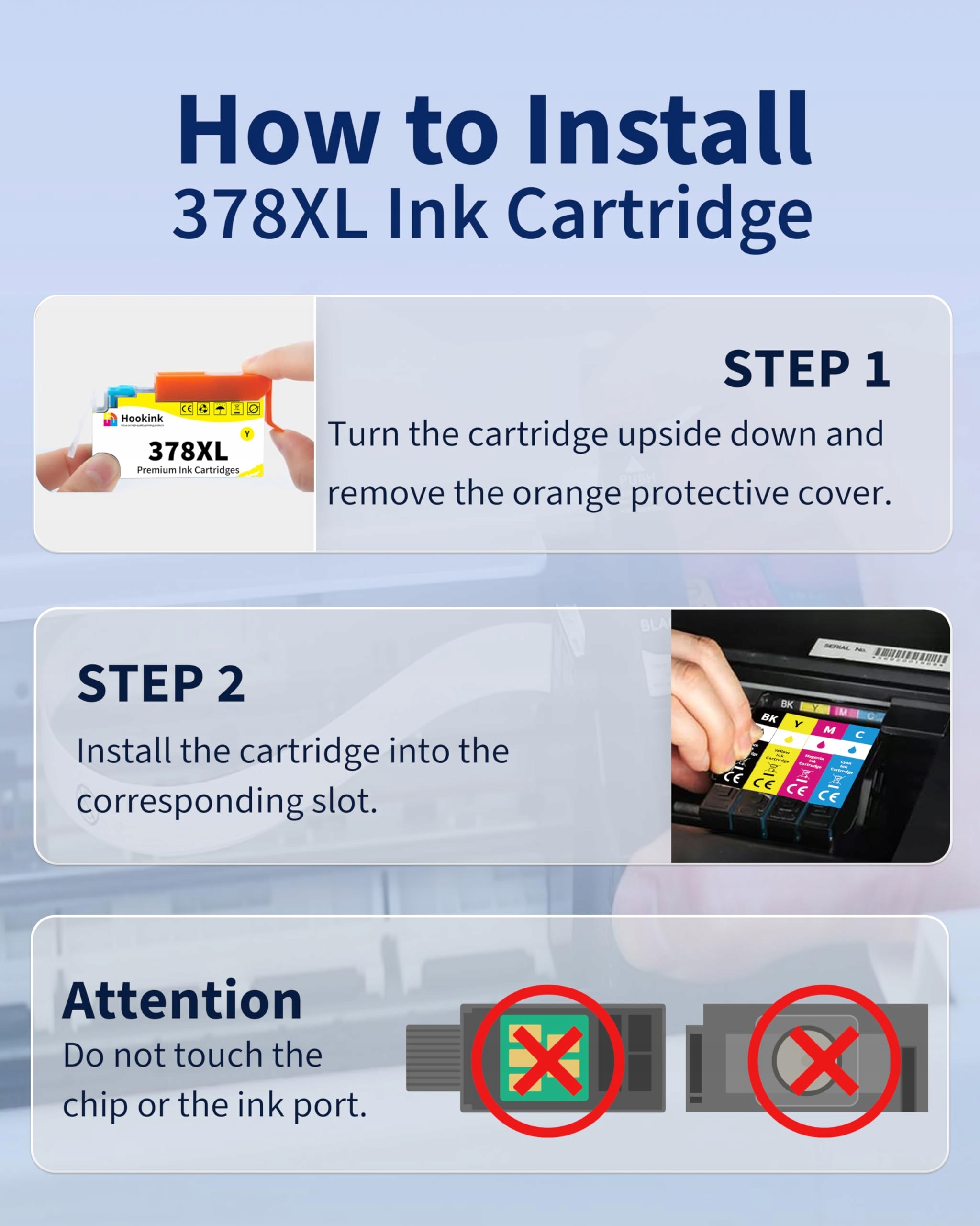 HOOKINK Zestaw 6 Tuszy 378XL Kompatybilne z Epson XP8600 XP8500 XP8700 — miniatura 6