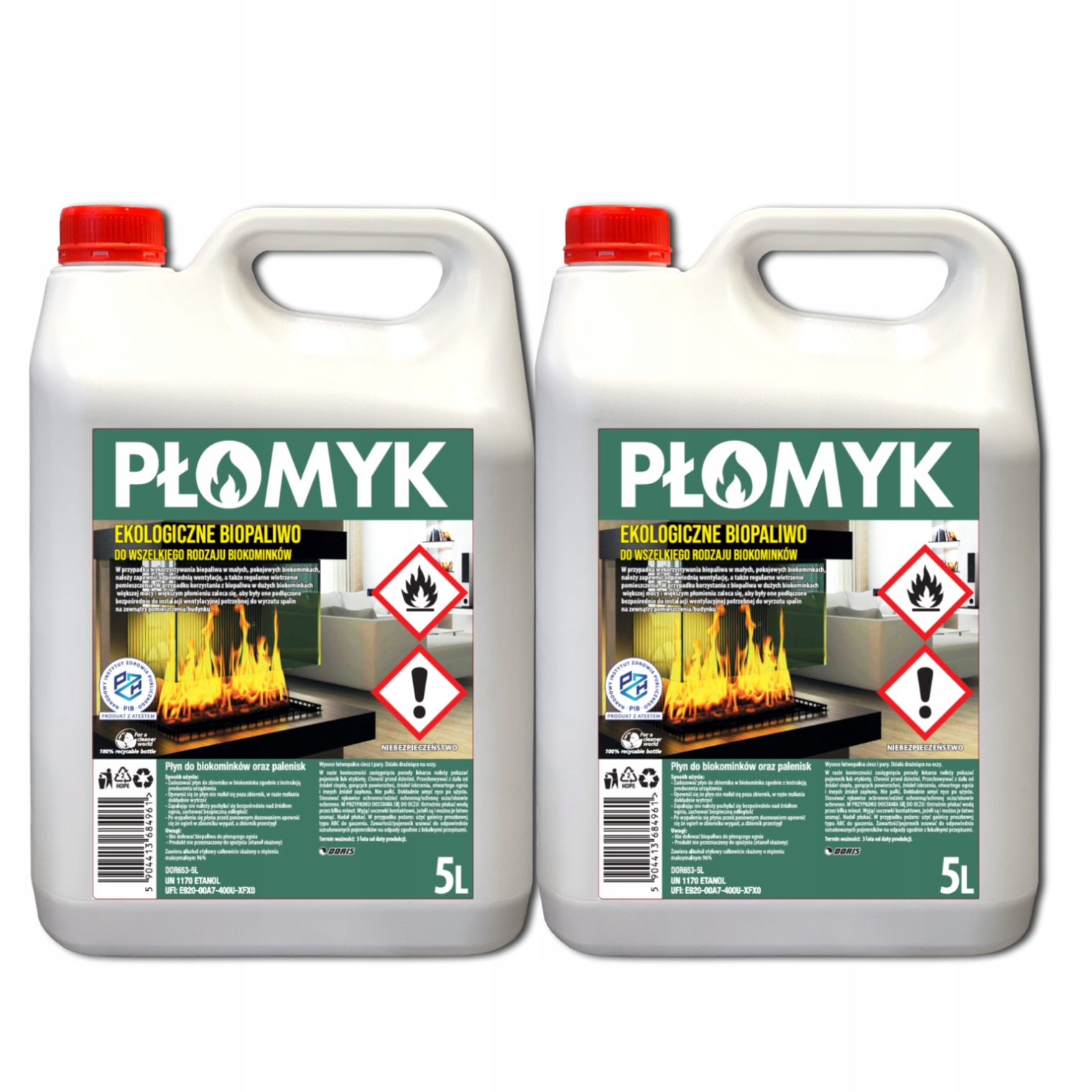 Doris Biopalivo do krbů 10 l, sada 2 ks x 5 l
