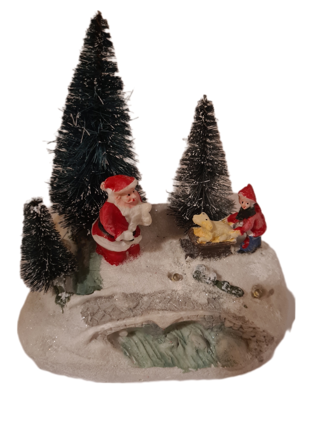 WIOSKA SCENKA ŚWIĄTECZNA MAGIC 3XLED MIKOŁAJ