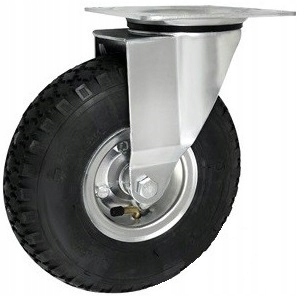 Koło Koła Pompowane Skrętne Obrotowe 260mm, Do Wózka, Regału nośność: 120kg