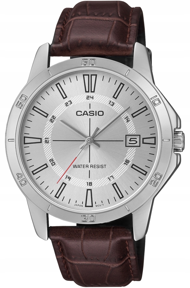 Pánské Hodinky Casio Klasické, Elegantní, Na Koženém Řemínku Originální Box