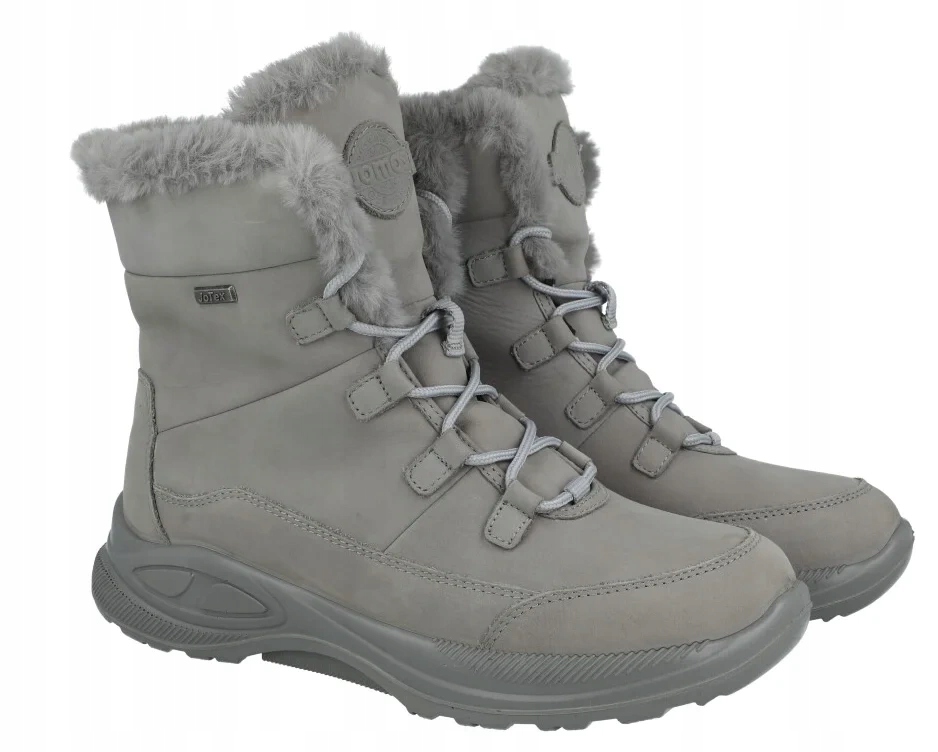 Dámské kozačky Jomos 860996 šedé, zimní, velikost K, membrána R38