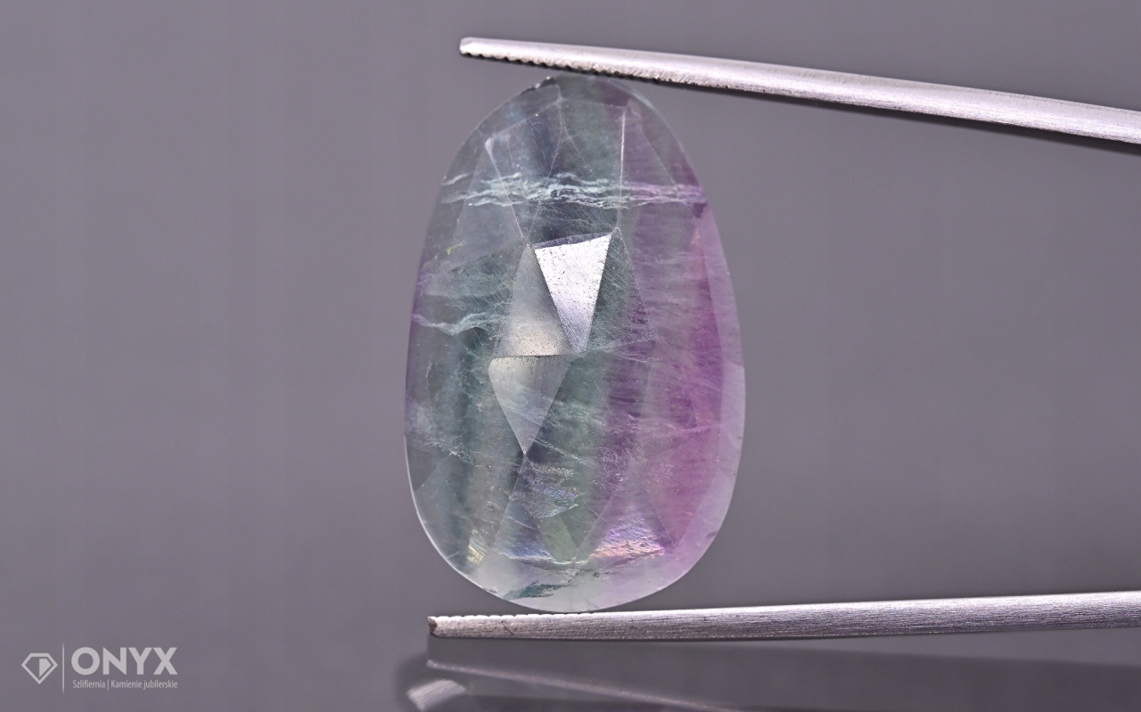 Fluorit fazetovaná nepravidelná růžice 26x16,5 mm