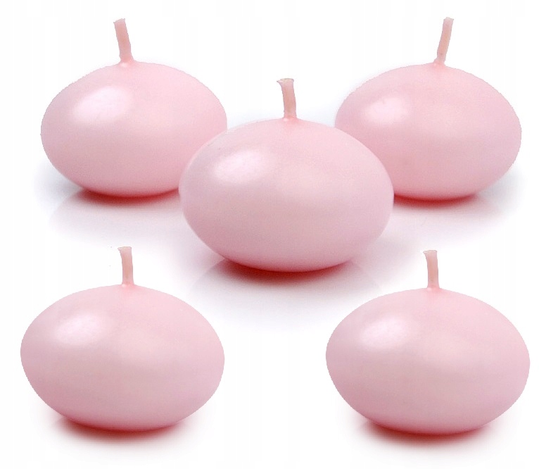 

świeczki pływające 4cm dyski 5sz Różowe