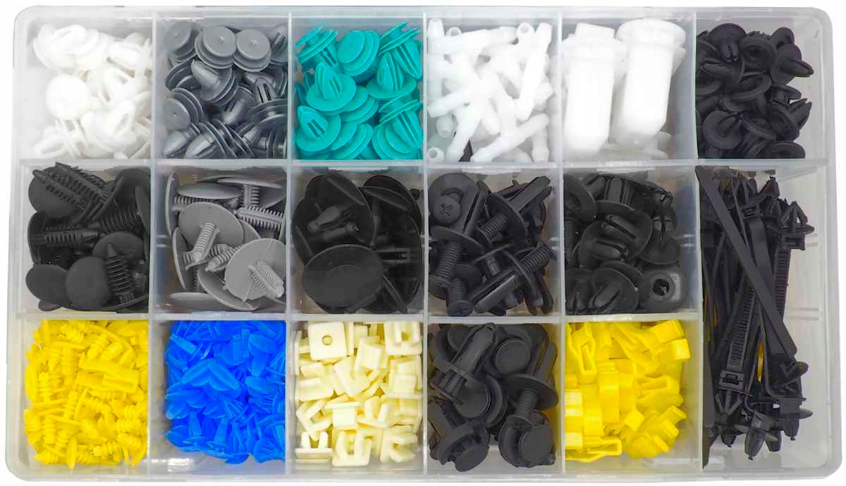 ZESTAW SPINKI KOŁKI SAMOCHODOWE DO TAPICERKI KLIPSY 720 SZT. Kod producenta SionnWLing